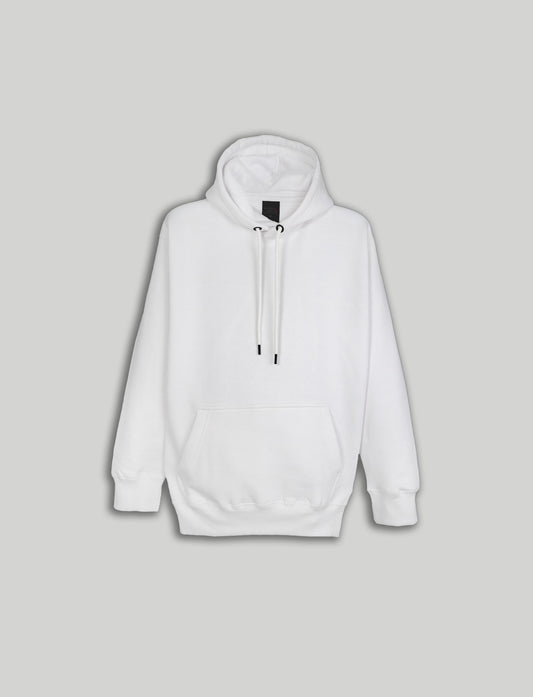 White Fleece Hoodie - Weaves & Knits