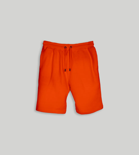 Orange Fleece Shorts