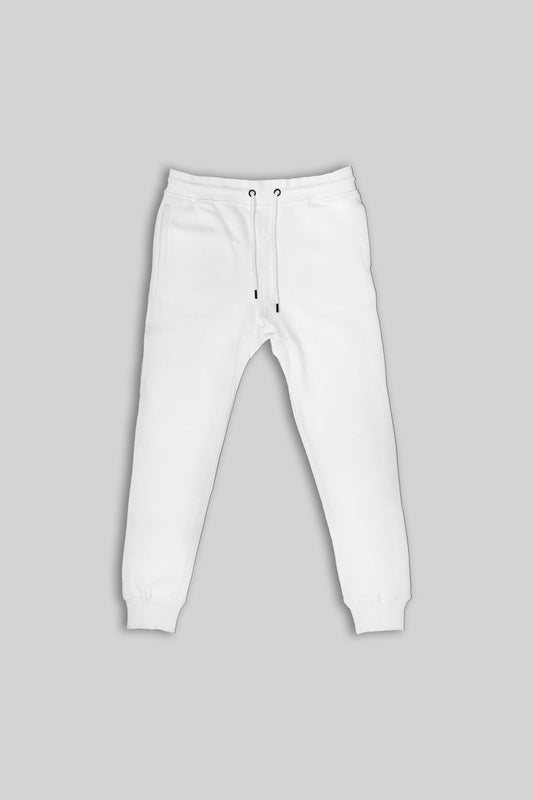 White Fleece Jogger Pant - Weaves & Knits